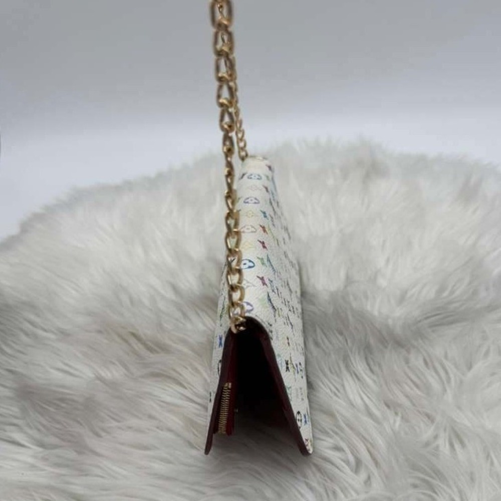 Authentic Louis Vuitton Multicolor Murakami Long Wallet White Zippy Wallet - Picture 3 of 14